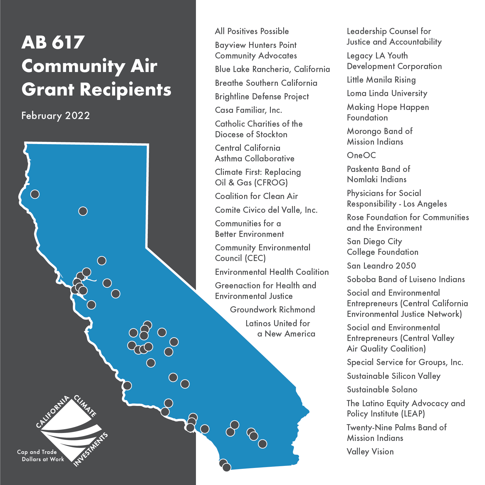 Community Air Grants Areas Selected