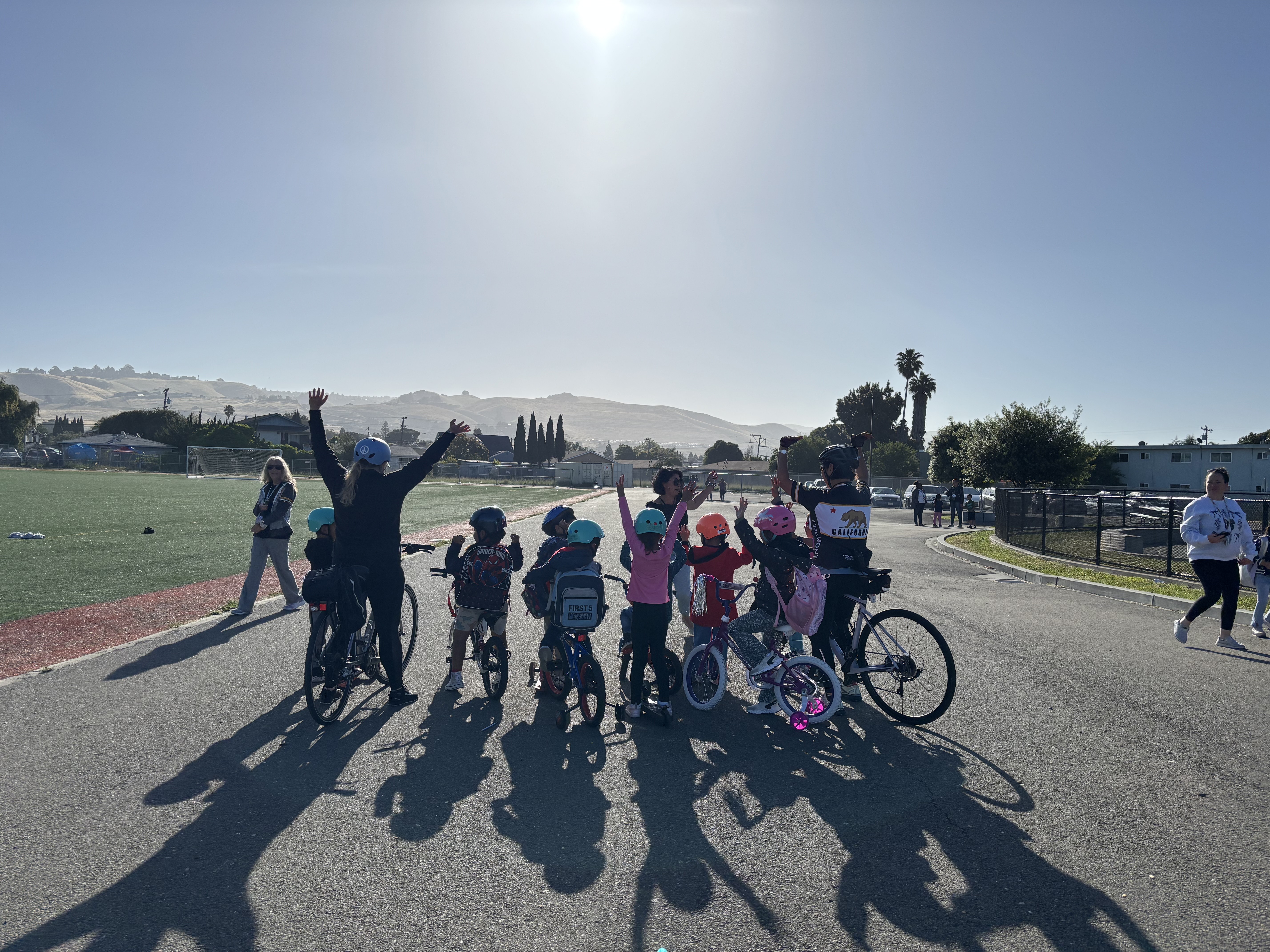 TransForm Bike to School Event at Tyrell elementary school,