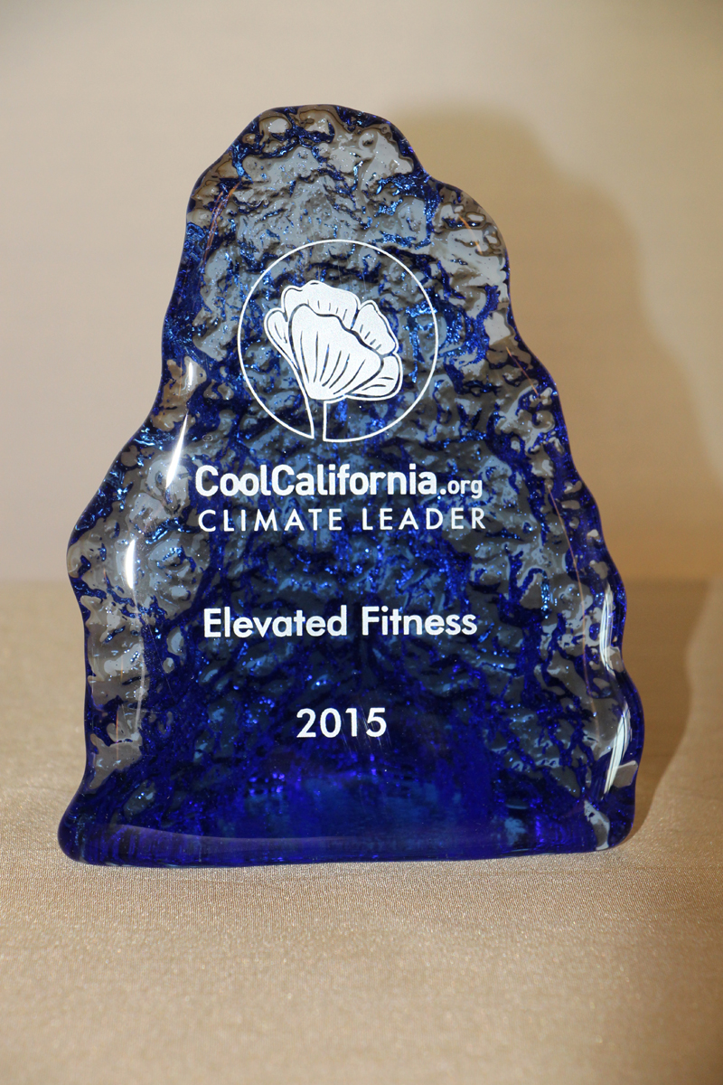 CoolCalifornia Small Business Awards glass statue