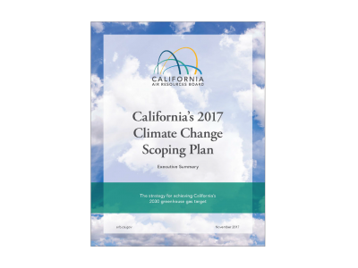 Cover page of California's 2017 Climate Change Scoping Plan.