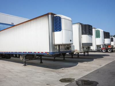 truck with transportation refrigeration units (TRU)