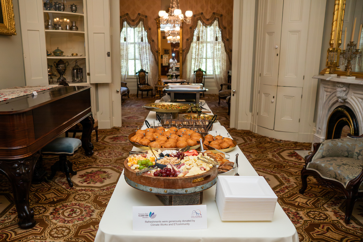 Refreshment table at reception