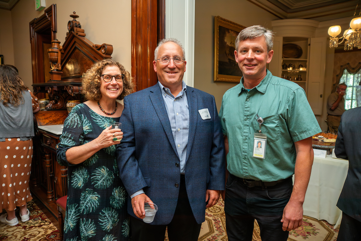 Guest and staff with Awardee Goldstein