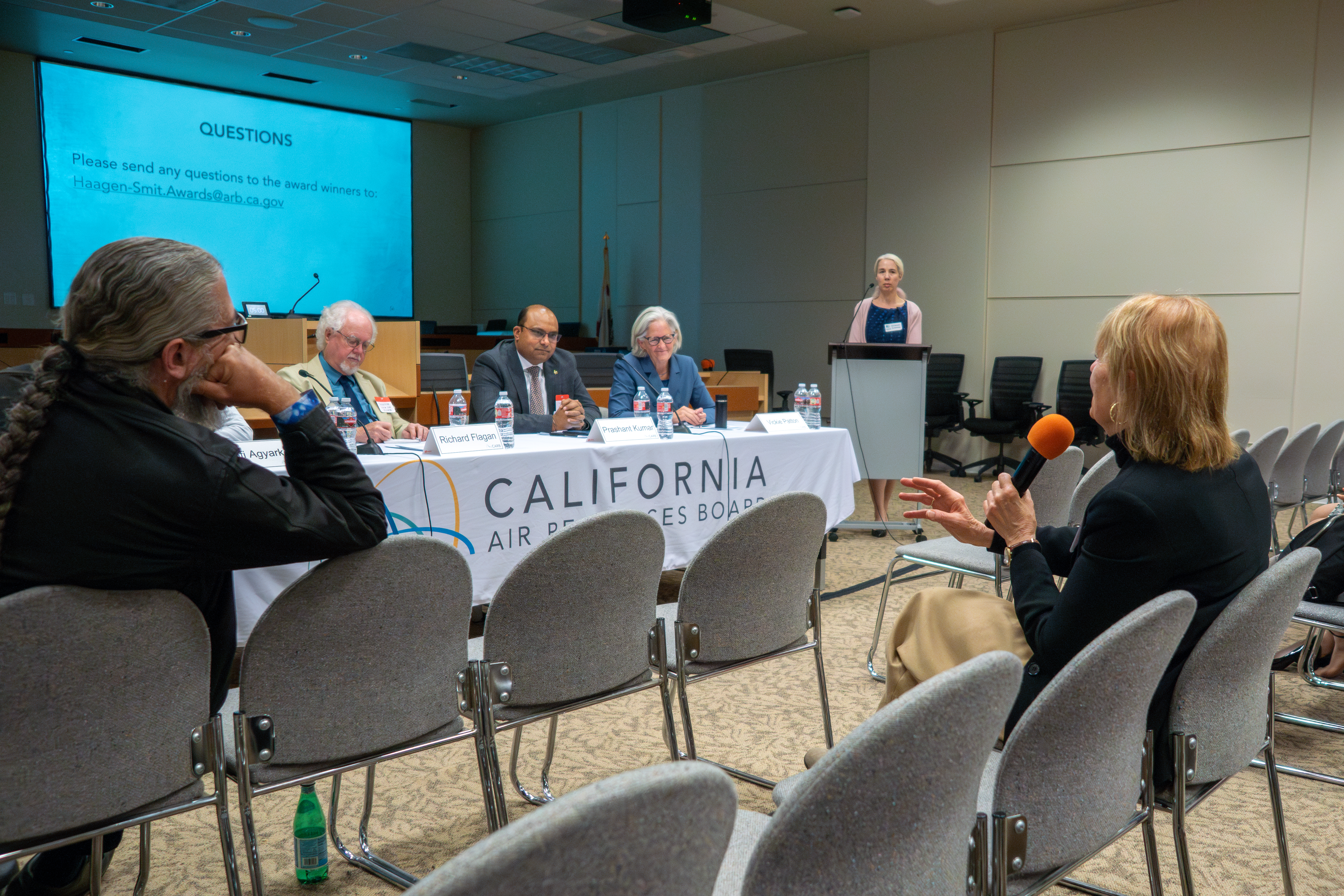 Audience questions for the Awardee discussion panel at the 2023 Haagen-Smit Clean Air Talks, October 23, 2024