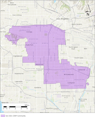 Image displaying the South Los Angeles AB 617 boundaries
