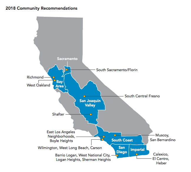 AB 617 communities map