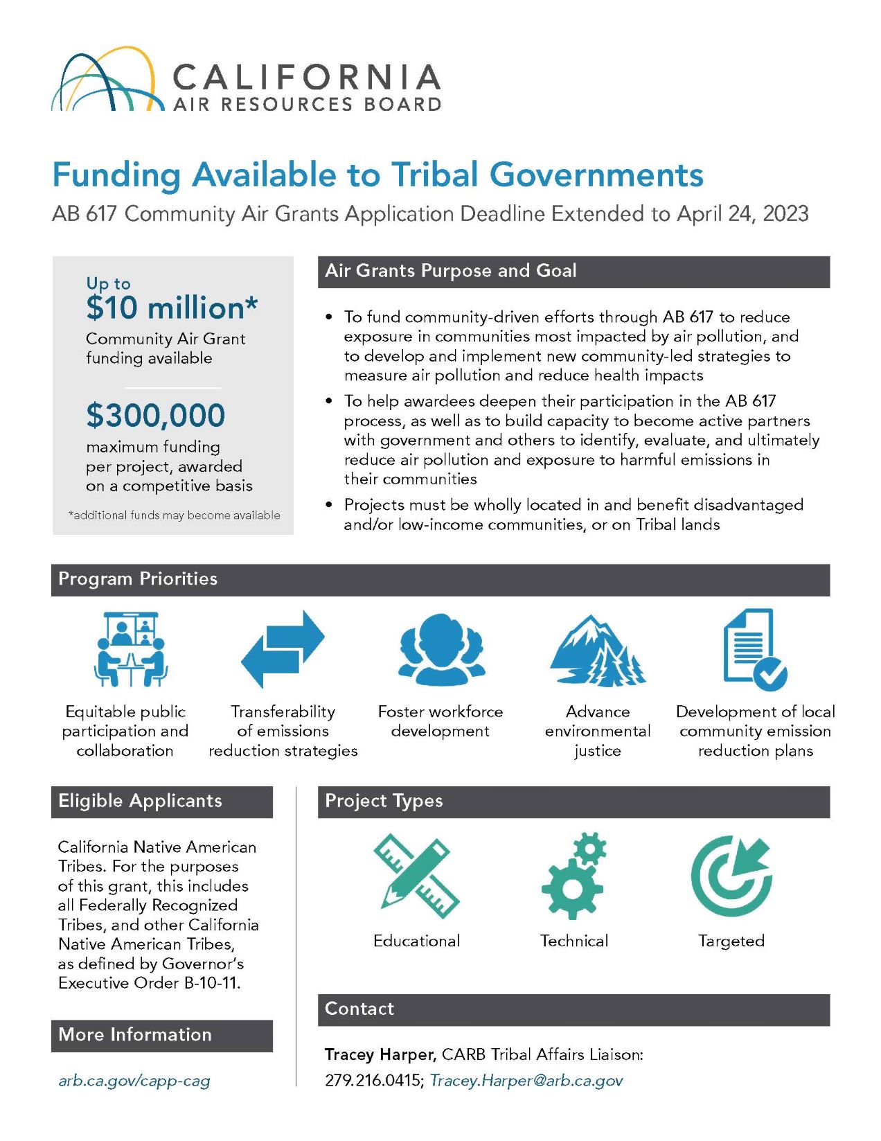 2022 Community Air Grants Tribal Flyer