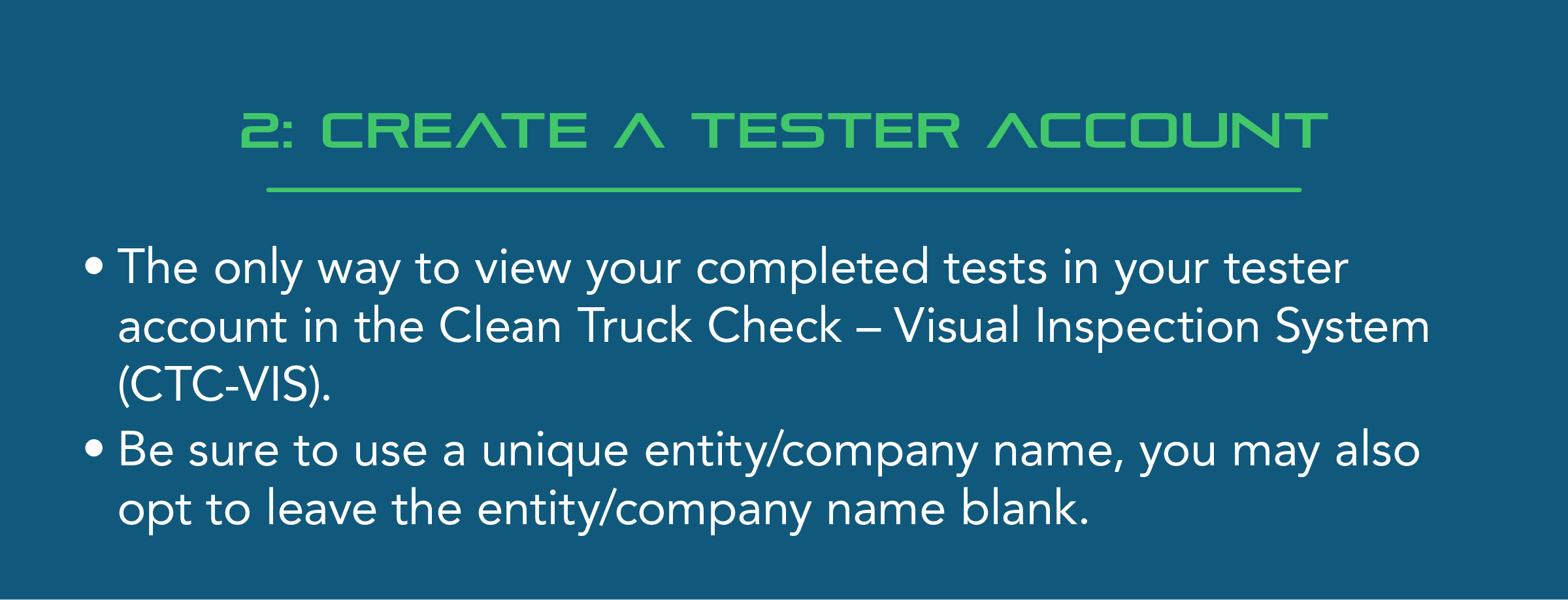 Create a tester account