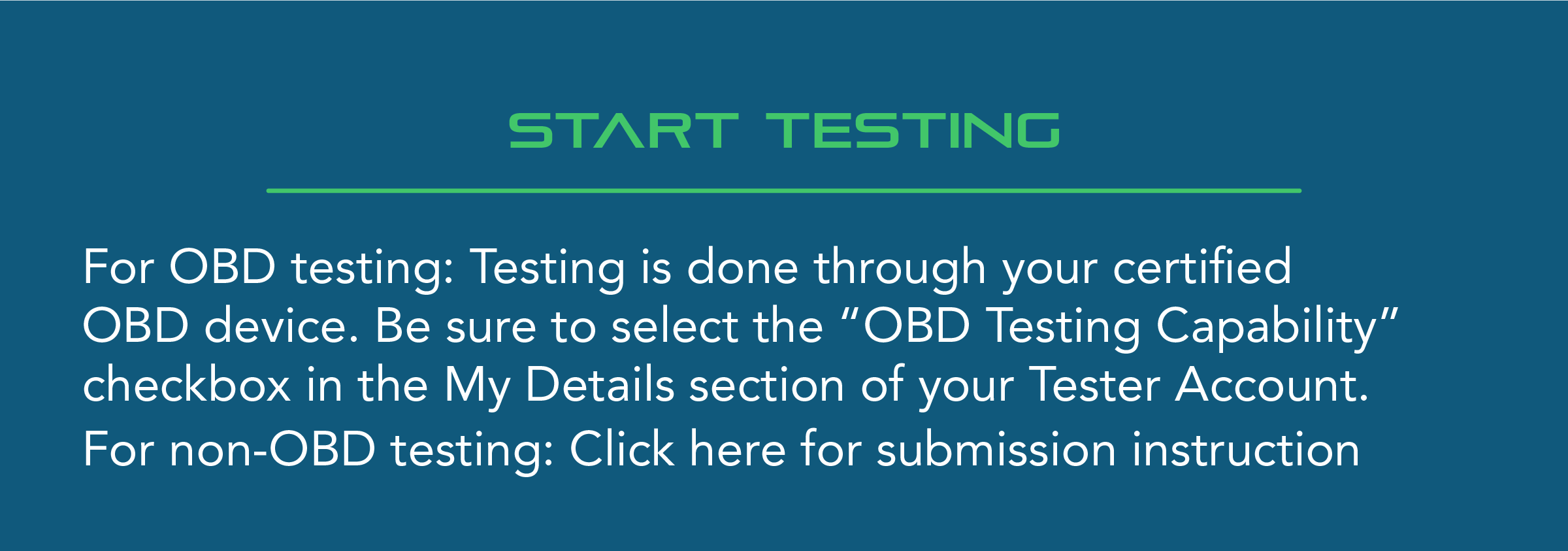 Begin Testing Vehicles