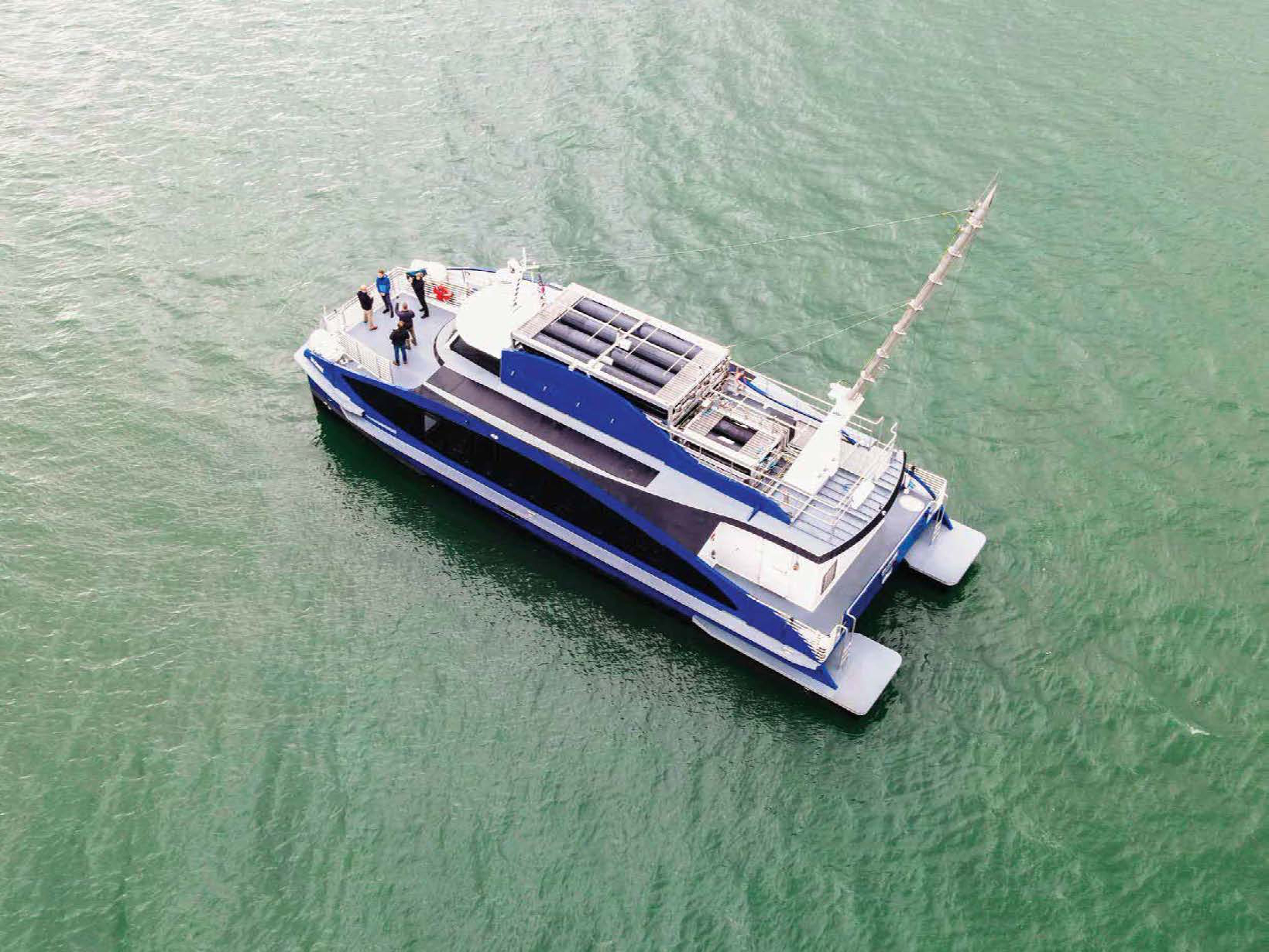 Bird's eye view of hydrogen ferry