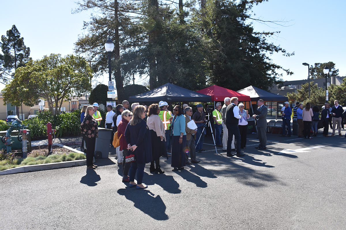 Solano outdoor community engagement event with pop up tents and residents