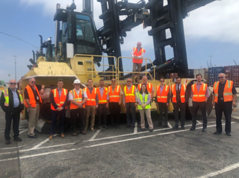 Group picture of the staff at the Port of Los Angeles