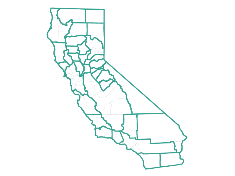 Decorative Map of California Air Districts