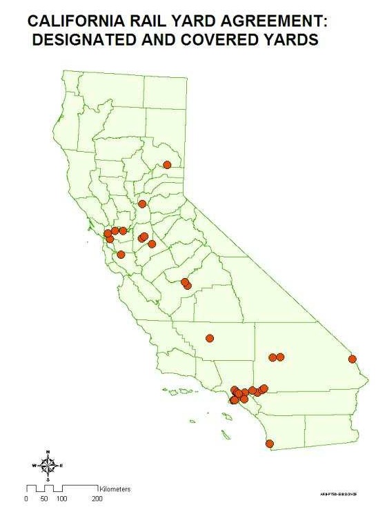 California Railyard Agreement: Designated and Covered Yards