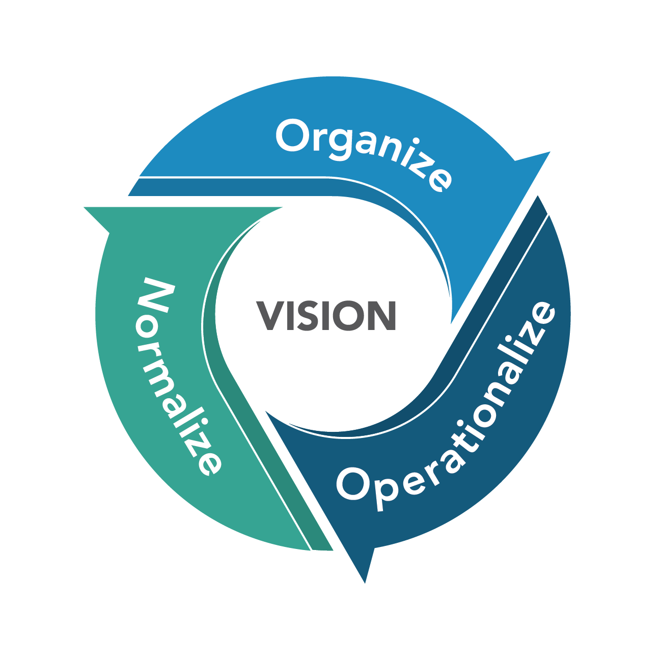 Model of Change Vision - Normalize, Organize, Operationalize