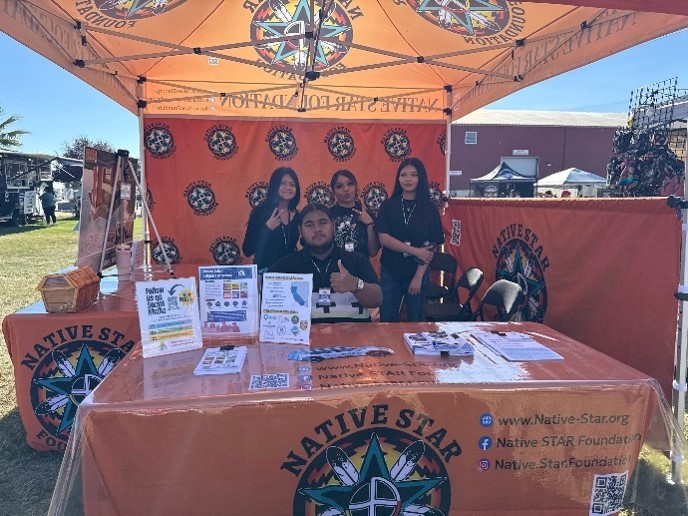 Students at Native Star Foundation booth.