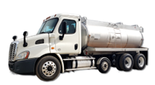 Image of truck configured for liquid tank hauling. This is considered a work truck.