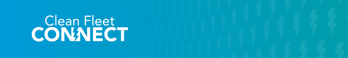 Clean Fleet Connect logo on blue background