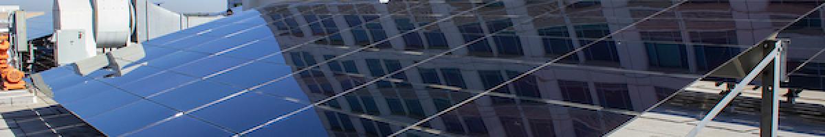 Solar panels on roof