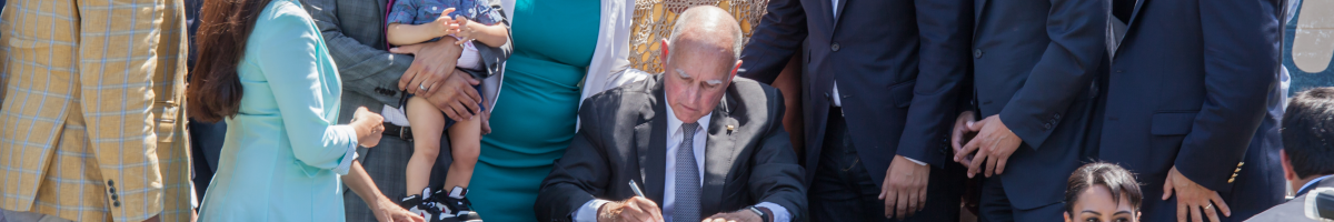 Governor Brown signing AB617