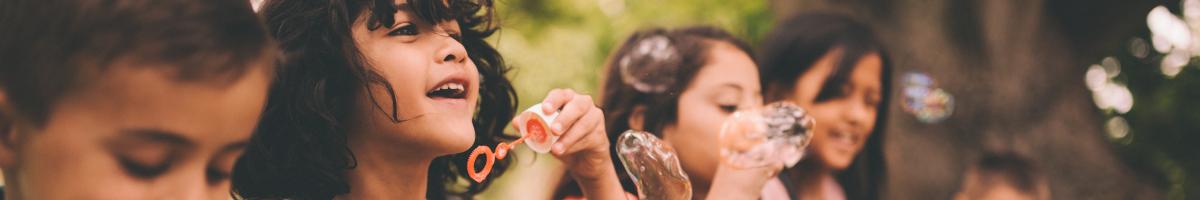 Kids Blowing Bubbles