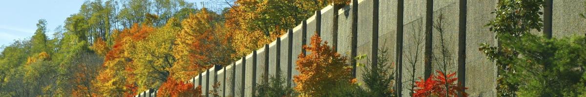 sound wall on freeway