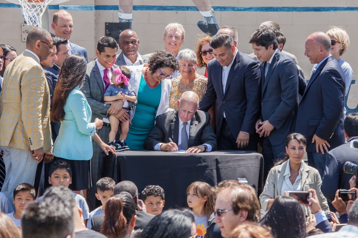 Governor Brown signing AB617