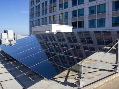 Solar panels on roof