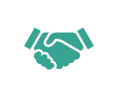 icon depicting two hands shaking