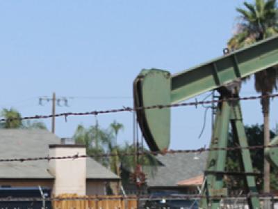 Oil well in neighborhood